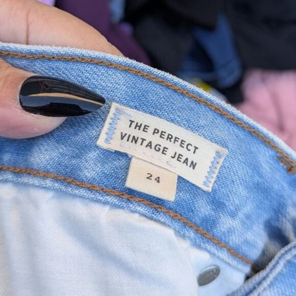 Preppy Madewell the perfect vintage jean boho retro mom jeans high waisted 24 - Picture 7 of 8